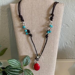 Free gift with new leatherette turquoise necklace - Tallulah sky